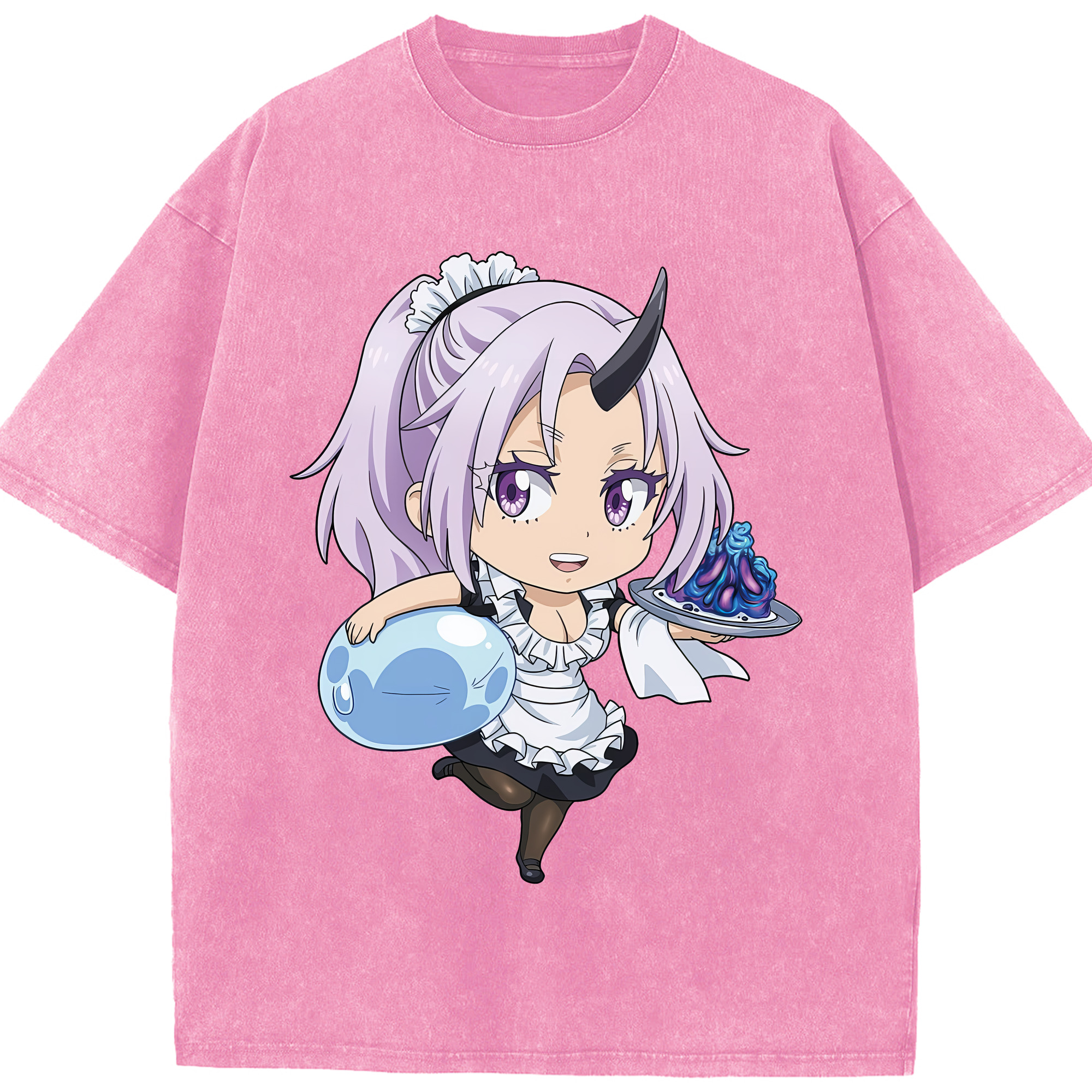 （画像用） 転スラ Regarding Reincarnated to Slime 綿100% ヴィンテージ風 半袖Tシャツ（フロントプリント）